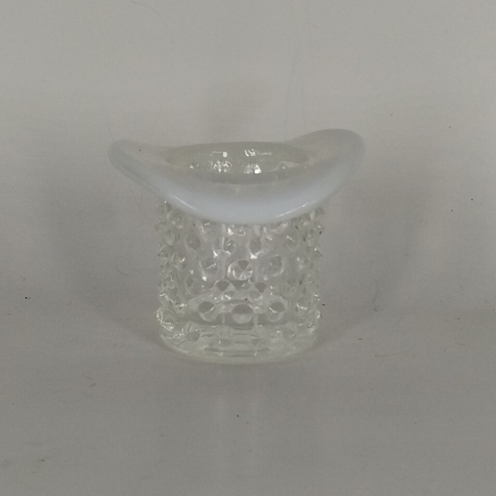 Fenton White Opalescent Hobnail Top Hat Toothpick Holder 2 1/2 Tall Vintage Mint